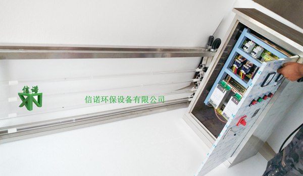 日处理10000方污水 明渠式紫外线消毒器 一级A排放标准 带PLC和自清洗功能